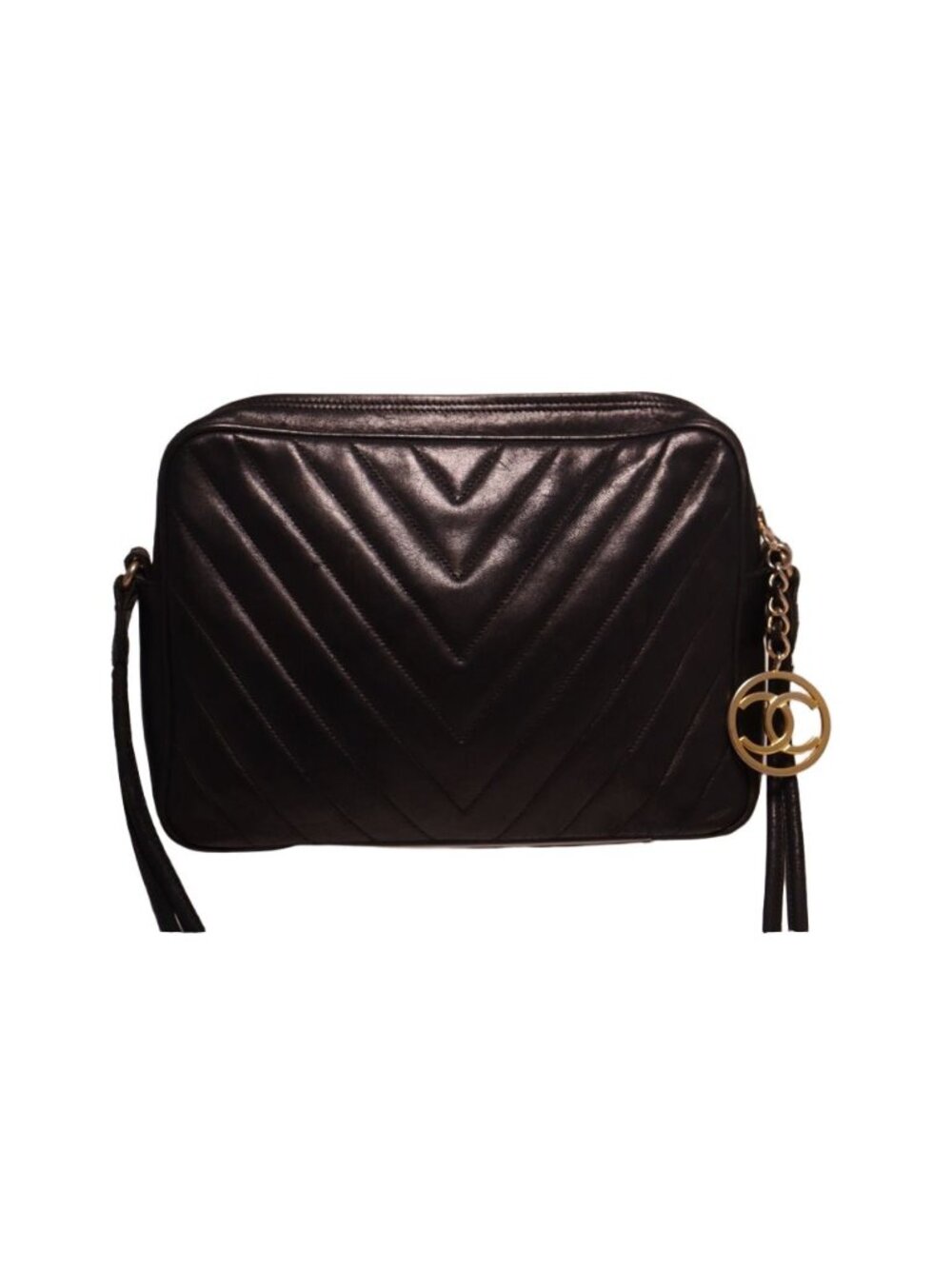 Chanel V-stitch Lambskin Shoulder Bag